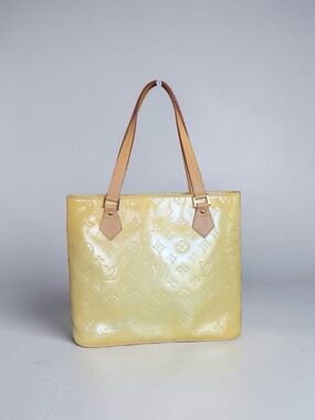 Louis Vuitton Monogram Vernis Houston Yellow Tote Bag